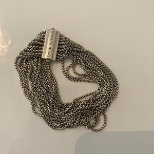 David Yurman sterling silver multi strand link chain bracelet
